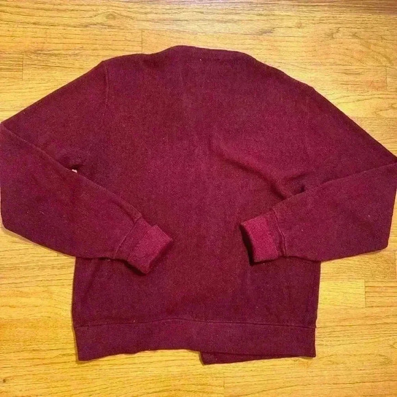 Vtg Puritan Burgundy Grandpa Acrylic Knit Cardigan Sweater Medium USA 90s - Picture 2 of 5